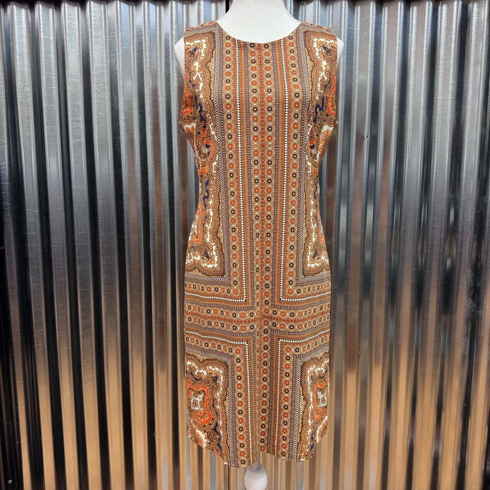 J. McLaughlin Catalina Cloth Patterned Sleeveless Sophia Sheath Dress